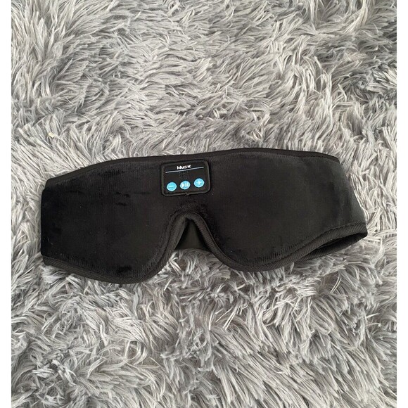 Sleep Mask Sleep Headphones Bluetooth 3D Wireless Music Sleeping Black - Picture 2 of 12